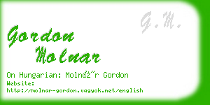 gordon molnar business card